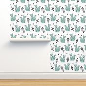 fox // geo fox geometric fox triangles baby kids nursery sweet little mint foxes