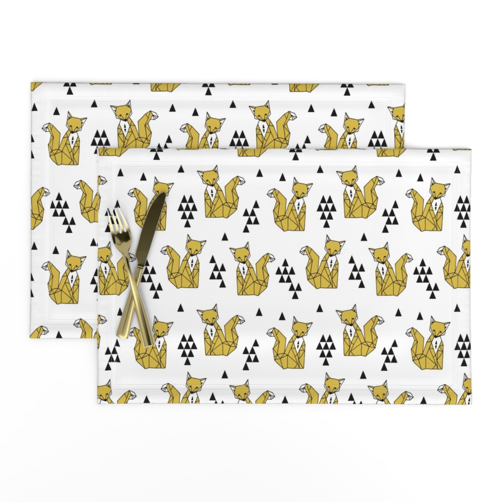 fox // mustard yellow sitting fox nursery baby kids 