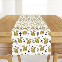 fox // mustard yellow sitting fox nursery baby kids 