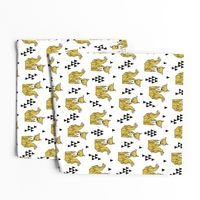 fox // mustard yellow sitting fox nursery baby kids 