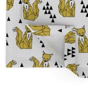 fox // mustard yellow sitting fox nursery baby kids 