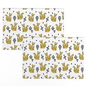 fox // mustard yellow sitting fox nursery baby kids 