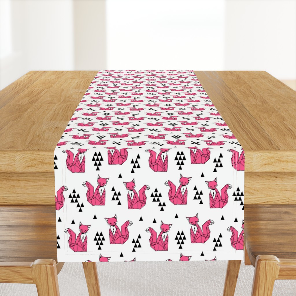 fox // geo sitting fox sweet pink fox for girls nursery baby geometric fox design