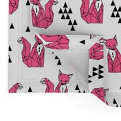 fox // geo sitting fox sweet pink fox for girls nursery baby geometric fox design