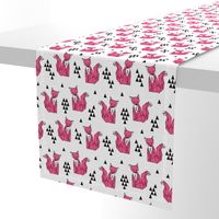 fox // geo sitting fox sweet pink fox for girls nursery baby geometric fox design