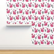 fox // geo sitting fox sweet pink fox for girls nursery baby geometric fox design