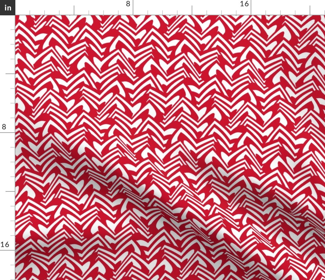 Christmascolors candy cane chevron - peppermint