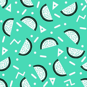 Watermelon Party - Light Jade/Black/White by Andrea Lauren