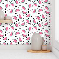 Watermelon Party - Pink and Light Jade Triangle Zig Zag Design by Andrea Lauren