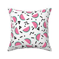 Watermelon Party - Pink and Light Jade Triangle Zig Zag Design by Andrea Lauren