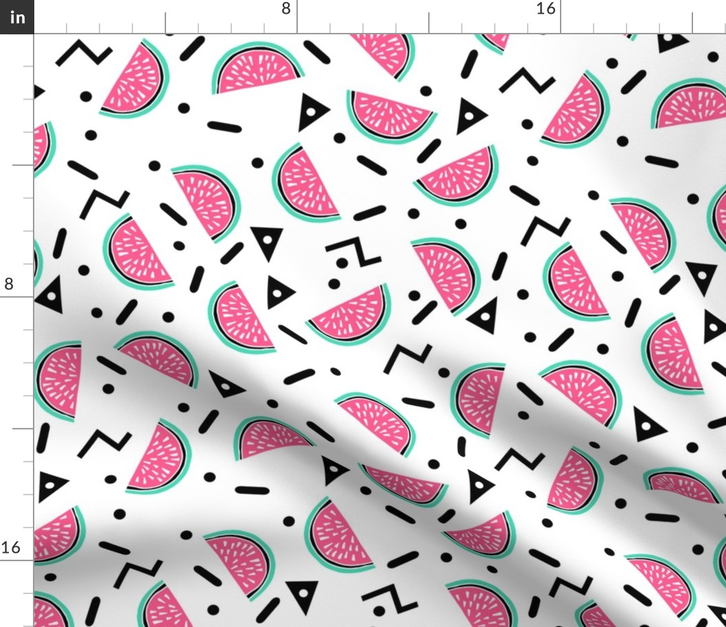 Watermelon Party - Pink and Light Jade Triangle Zig Zag Design by Andrea Lauren