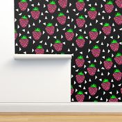 strawberry // strawberries sweet pink and green fruits summer sweets