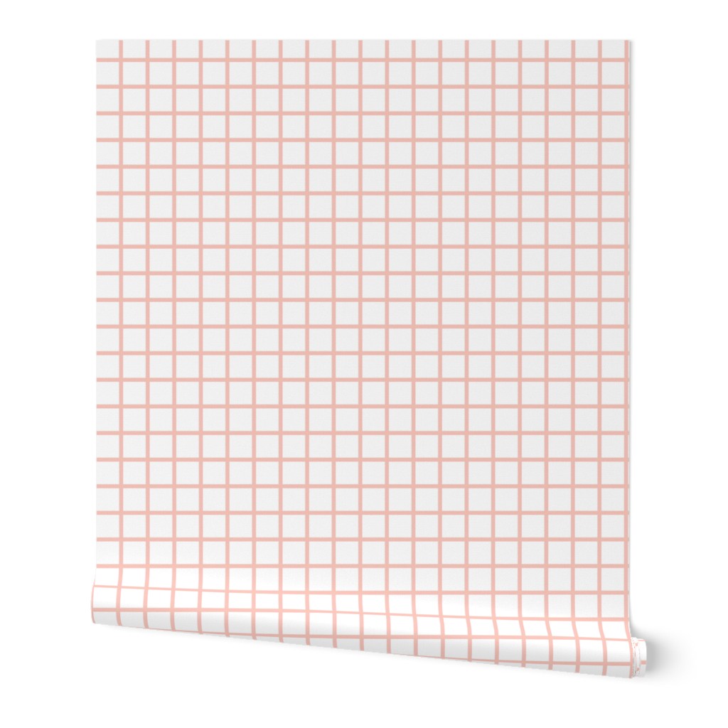 Grid - White/Pale Pink by Andrea Lauren
