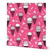 ice cream cones // summer tropical pink tropical print