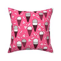 ice cream cones // summer tropical pink tropical print