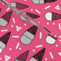 ice cream cones // summer tropical pink tropical print