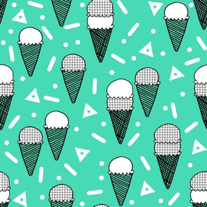 ice cream // icecream ice cream cones memphis summer tropical sweet kids summer print