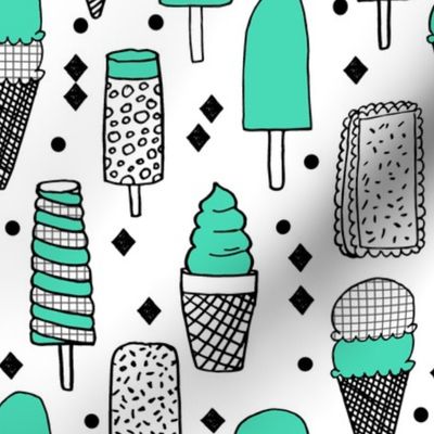 ice cream // ice cream cones tropical summer ice cream sweets bright memphis kids