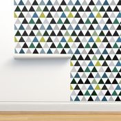 Hamptons Triangles - Olive Cheater Quilt