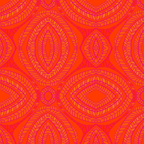Orange Leaves Pattern 4