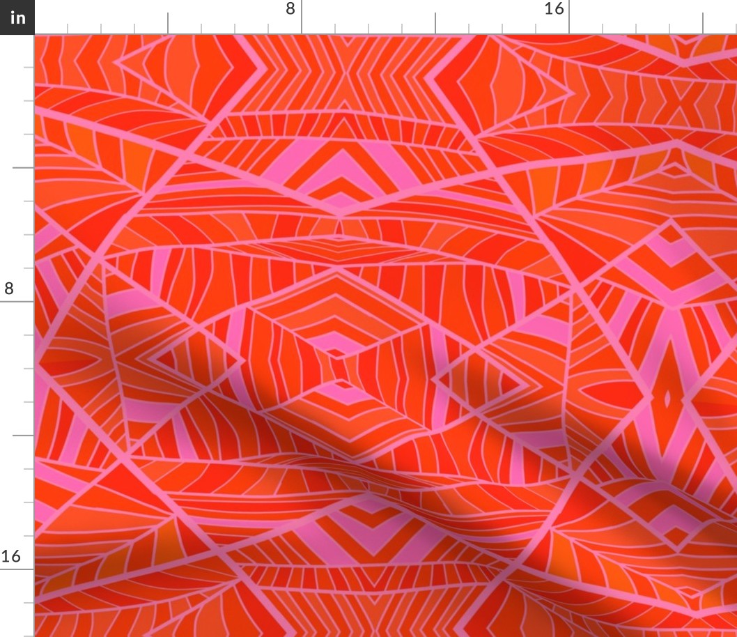 More Orange Than Pink Geo Pattern 2.0