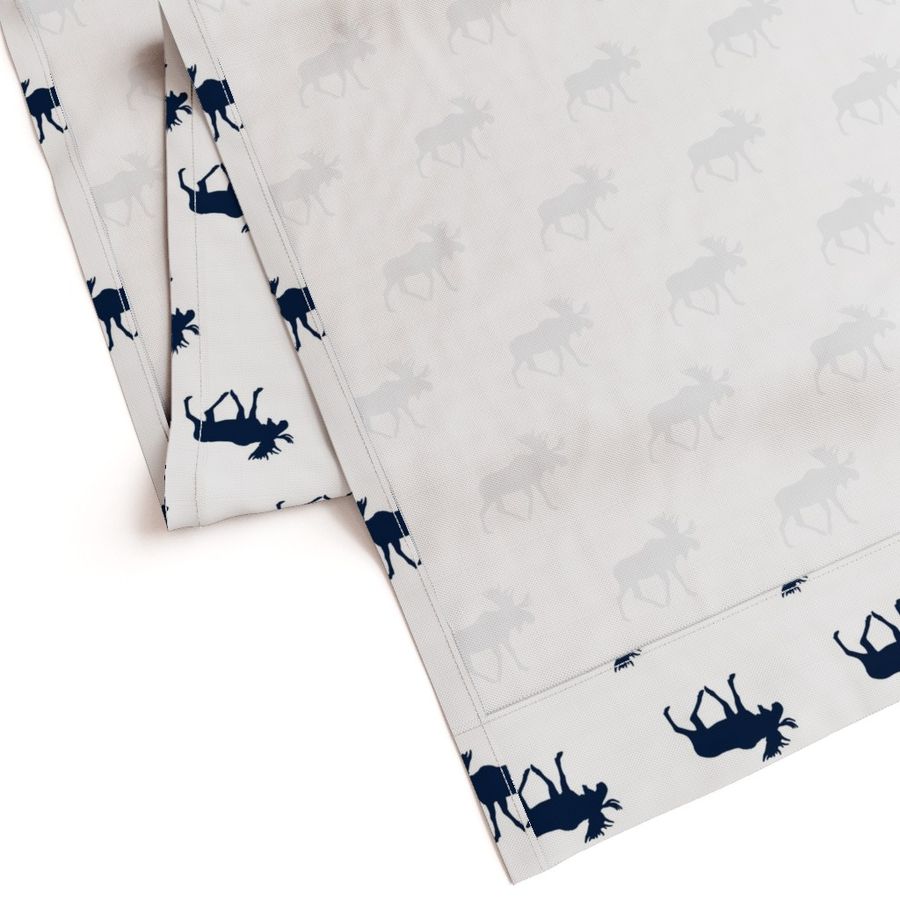 Moose// Navy on White