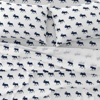 Moose// Navy on White