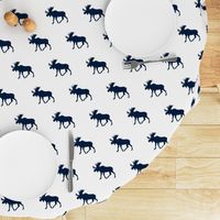 Moose// Navy on White