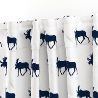 Moose// Navy on White