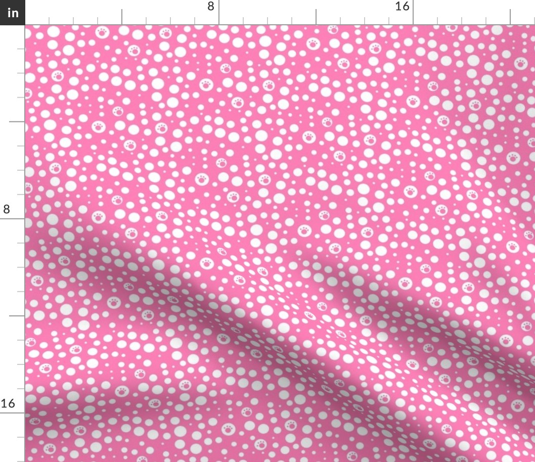 SMALL Pink & White Pawfect Dots