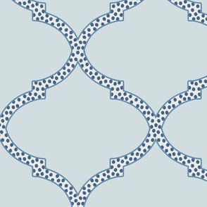 Valencia Trellis in Blue-Gray and Navy