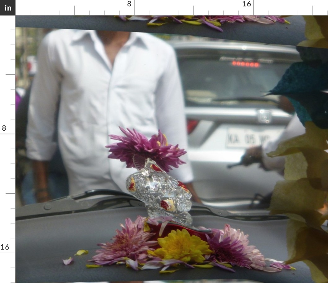 Ganesh on my dashboard, Chennai