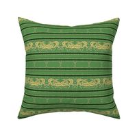 Celtic Knot Gryehounds -Horizontal version- green and yellow