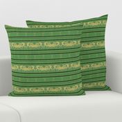 Celtic Knot Gryehounds -Horizontal version- green and yellow