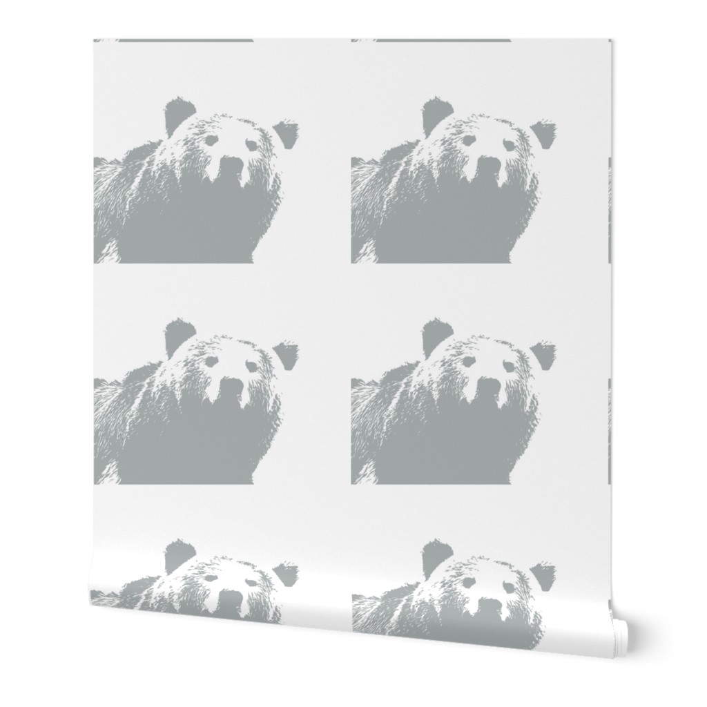 Grey Bear // Pillow Cover