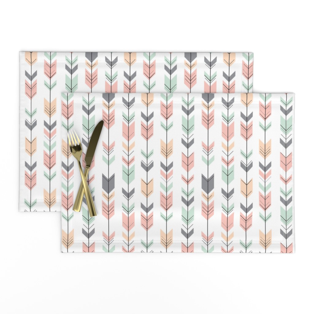 Fletching Arrows // Small Scale // Pink,Grey,Mint,Peach