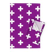 Deep Magenta Crosses - Purple Plus Signs