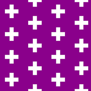 Deep Magenta Crosses - Purple Plus Signs