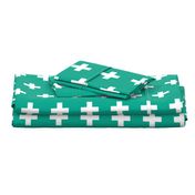 Teal Marine Crosses - Teal Plus Signs