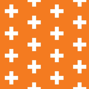 Orange Crosses - Orange Plus Signs