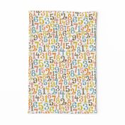 M - Elementary Numbers - Yellow Orange Pink Blue Brown White Retro Back To School Math Teacher Classroom