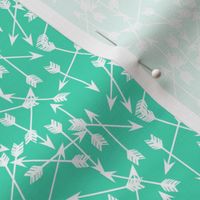 arrows scattered // bright tropical green southwest arrows print