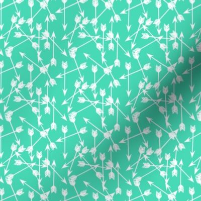 arrows scattered // bright tropical green southwest arrows print