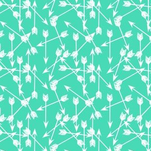 arrows scattered // bright tropical green southwest arrows print