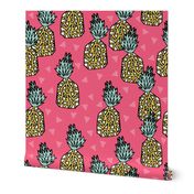 pineapple // small pink pineapple sweet kids summer tropical fruits