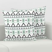 Tribal in Mint and Grey - Triangles