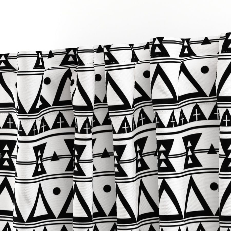 Tribal in Black and White - Triangles 