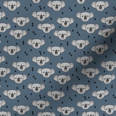 koala // blue grey koala fabric cute kids australian fabric