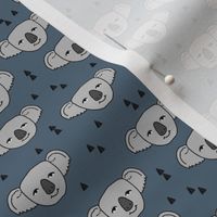 koala // blue grey koala fabric cute kids australian fabric