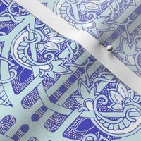 Delft Blue Tendril Tiles